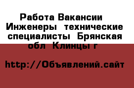 Работа Вакансии - Инженеры, технические специалисты. Брянская обл.,Клинцы г.